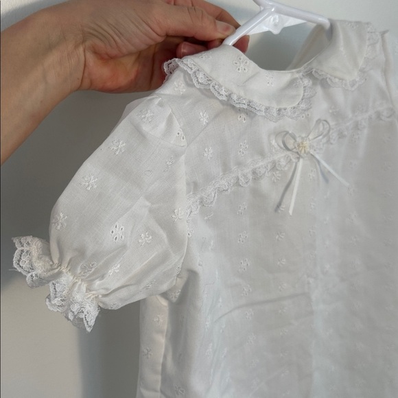 Vintage Embroidered Baby Eyelet Dress - Picture 7 of 9